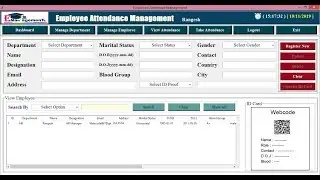 Employee Attendace Management System with QR Code in Python