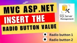 radio button in mvc save INSERT data in sql server