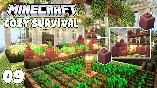 I built a DESERT Greenhouse in survival minecraft  - EP9 | (Cozy 1.20 Minecraft Survival Let's Play)