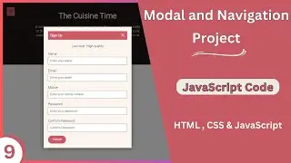 JavaScript Signup Modal and Navigation - JavaScript Code #9