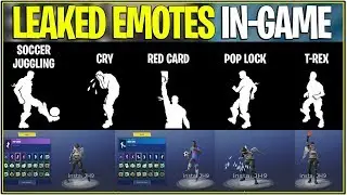 *NEW* Fortnite: ALL 5 LEAKED EMOTES IN-GAME ANIMATED! | (Prices and Names!)
