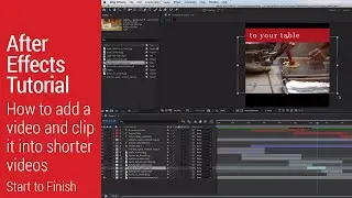 After Effects Tutorial - How to clip a video into shorter video clips