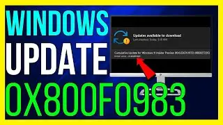 How to FIX Windows Update Error Code 0x800f0983 (VERY EASY!)