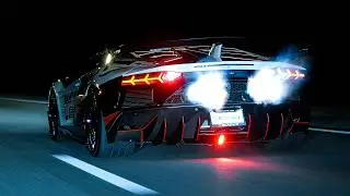 1 Hour 4K | Lamborghini Aventador SVJ Sunset Run Pure Exhaust
