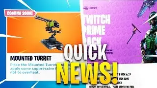 *NEW* MOUNTED TURRET GUN & FAKE Twitch Prime Pack In Fortnite battle royale