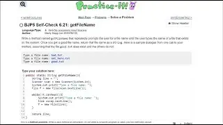 Java Practice It || 6.21 getFileName || file processing, input, scanner, method