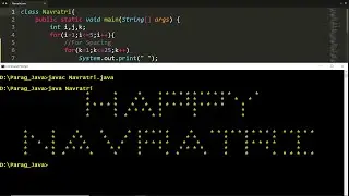 Java - Print Happy Navratri Pattern using Nested Loops