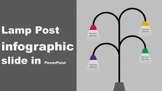 Lamp Post infographic slide in PowerPoint