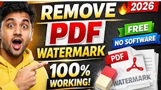 Remove PDF Watermark in 1 Click 💻 | Free Tools & No Software (2026 Guide)