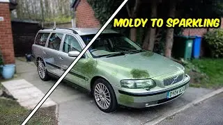 Deep cleaning a disgusting moldy old Volvo! Filthy car cleaning