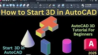 How to start 3D in AutoCAD |  how to get 3d in autocad
