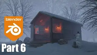 Modeling a Snowy Cabin in Blender Part 6