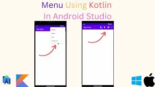 Menu using Kotlin in Android Studio