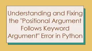 Understanding and Fixing the 