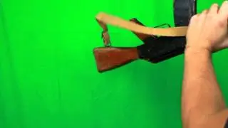 various beating with ak-47 rifle - HD green screen footage