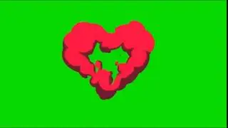 green screen red Heart