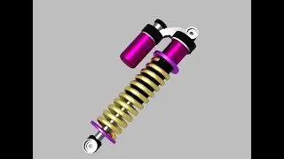 how to create a rear mountain bike suspension shock with design spark mechanical