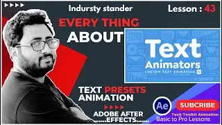 Everything About Text Animation Presets in Adobe After Effects: Basic to Advanced (Urdu | Hindi)