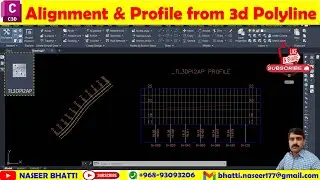 Alignment & Profile from 3d Polyline | Profile from 3d Polyline | Export & Import land xml File C3d