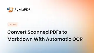 Convert Scanned PDFs to Markdown With Automatic OCR