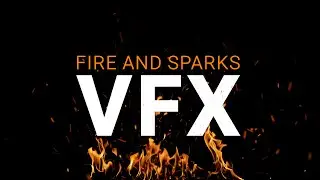 Realistic fire and sparks vfx green screen