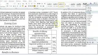 11. Editing a Table | Borders | Spacing | Merging cells | Making text bold and italic