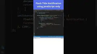 Create A Flash Title Notification in JavaScript