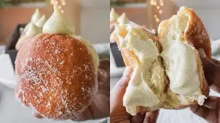 BEST Brioche Donuts Filled with Vanilla Custard | Easy Homemade Custard Donut Recipe