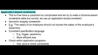 Application-based constraint - Introduction |  Relational Data Model & Database Constraint