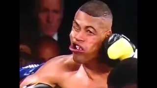 Slow mo of a hard knockout