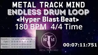 Endless Hyper Blast Beat Drum Loop 4/4 Time 180 BPM