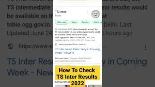 TS Inter Results 2024 | How to check & Download TS Inter Results 