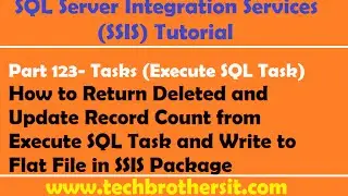 SSIS Tutorial Part 123-Get Delete/Update Record Count From Execute SQL Task & Write to File
