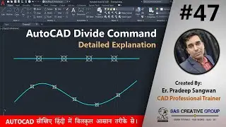 AutoCAD Divide Command AutoCAD Tutorials 47 | Hindi/Urdu 
