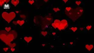 Heart particles | Heart particles Black screen Template | Black screen video for kinemaster