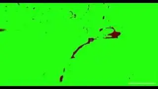 Hd Blood Burst with Motion Blur 146 green screen