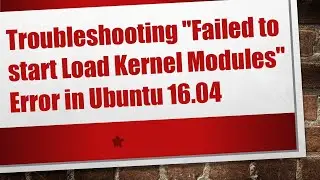 Troubleshooting 