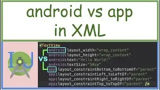 Android vs App in XML