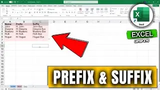 How to Add Prefix and Suffix in Microsoft Excel