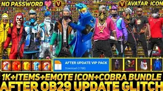 AFTER OB29 UPDATE VIP GLITCH PACK FREEFIRE ! DRESS GLITCH ! NEW GLITCH ! GUN SKIN ! mediafire link !
