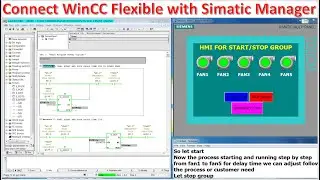 SIMATIC Manager V5.6 and WinCC Flexible 2008 SP5 create screen for start and stop motors by sequence