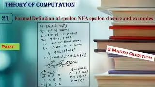 Theory of computation :Defintion of Epsilon NFA and epsilon closure | TOC | Lect 21