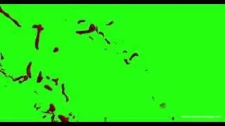Hd Blood Burst with Motion Blur 173 green screen
