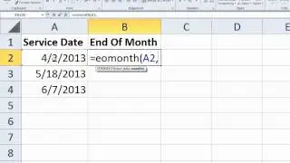 Excel End OF Month Function (EOMONTH)