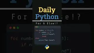 Using For and Else!? 