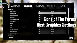 Sons of The Forest Best Graphics Settings to reduce Stuttering and FPS Drops | RTX 3060 Ti