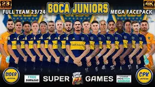 BOCA JUNIORS Facepack PES 2021 (23 Players) Season 23/24 (SIDER ◆ CPK) ⚽ أوجه بوكا جونيورز موسم 2023
