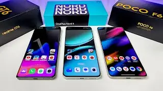 POCO F6 или OnePlus NORD 4 или Realme GT6 - Какой Смартфон Купить! 🔥 Сравнение ПЛЮСЫ и МИНУСЫ