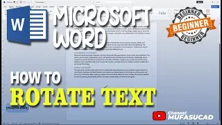 Microsoft Word How To Rotate Text