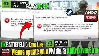 How to Fix Battlefield 6 🛠️ Update NVIDIA GeForce | AMD Radeon Driver Error Crashing & Black Screen